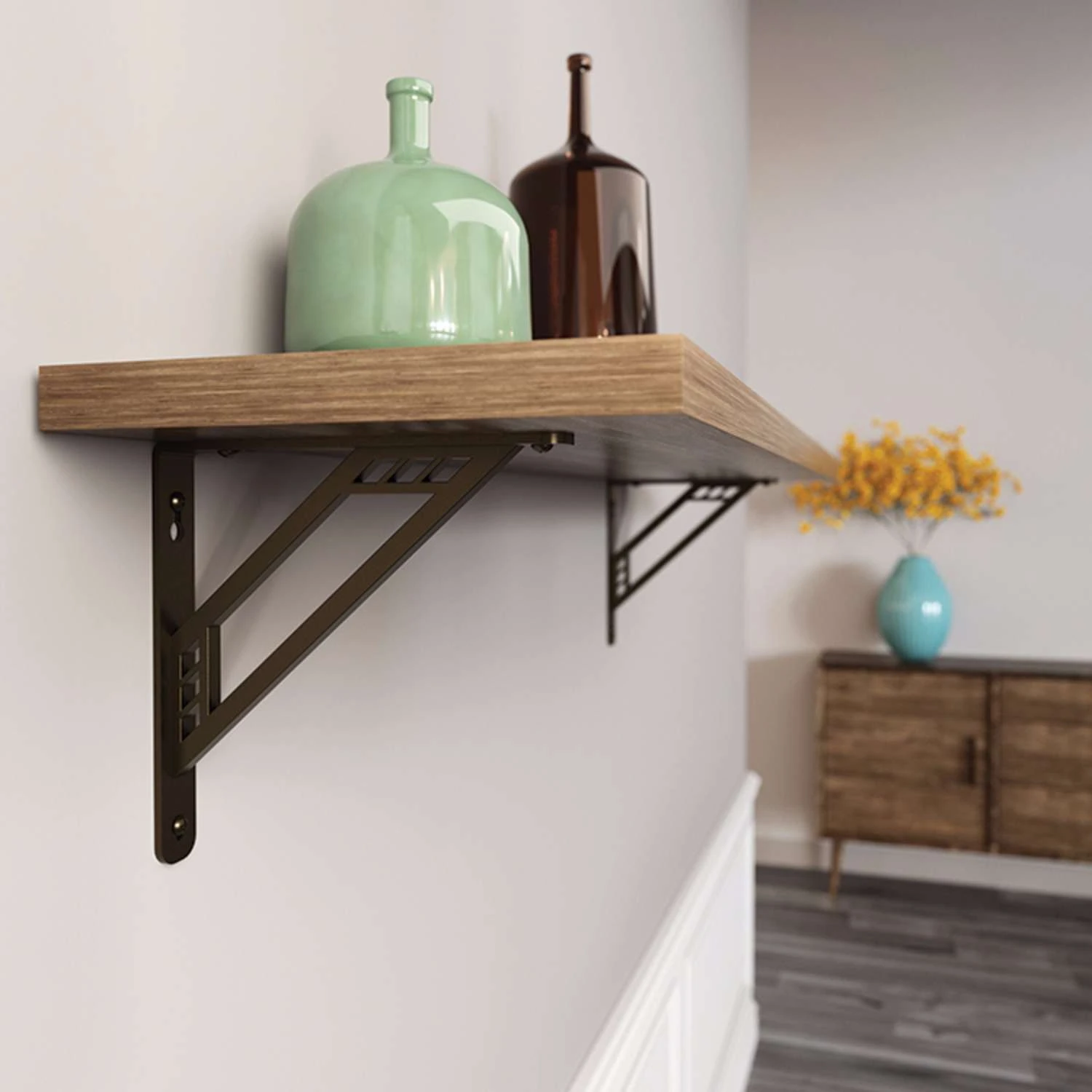 Knape & Vogt Richland Bronze Steel Decorative Bracket - Image 2