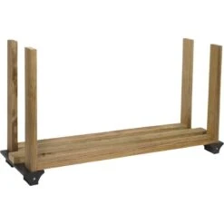2X4Basics Black Resin Firewood Rack Bracket Kit 96 In. L 1000 Lb