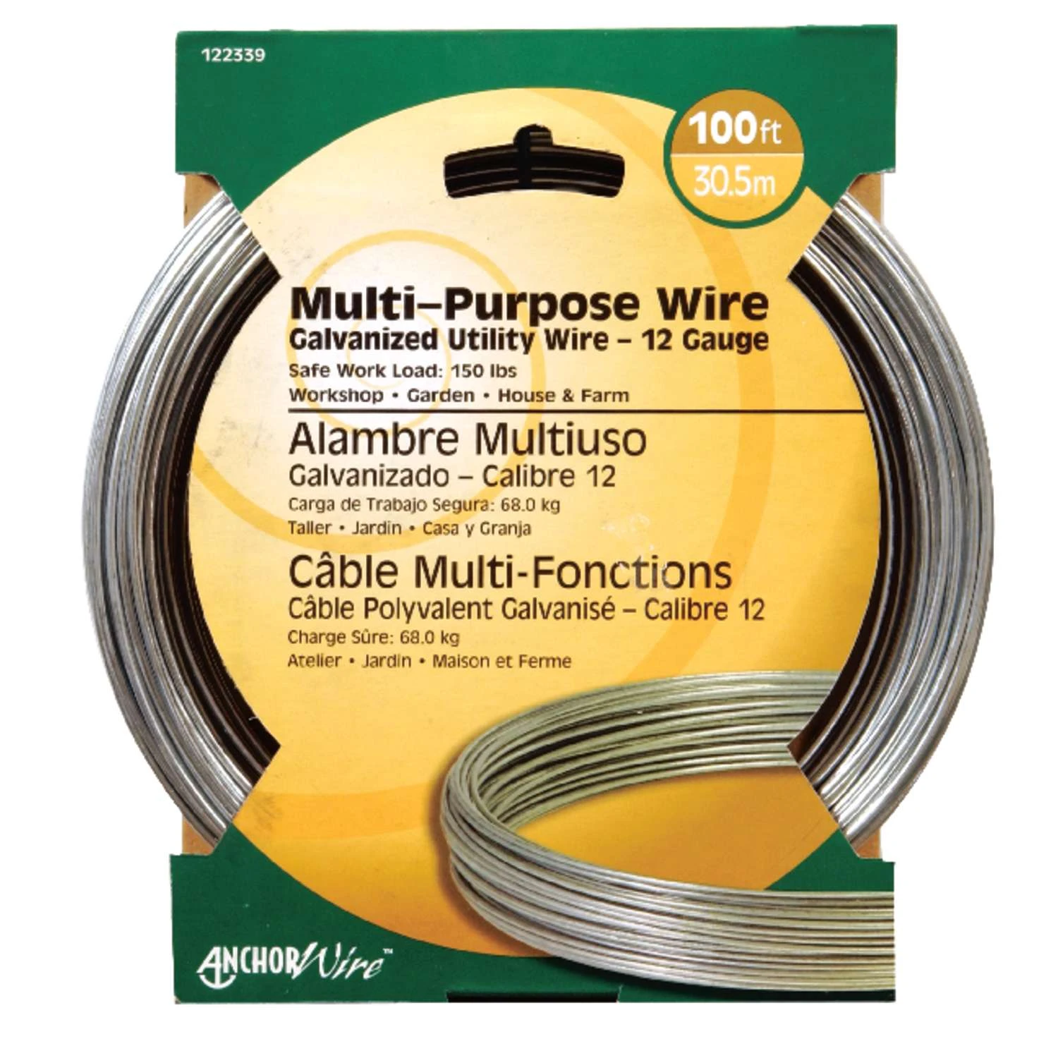 Hillman 0.101 - 0.106 In. D X 100 Ft. L Galvanized Steel 12 Ga. Wire