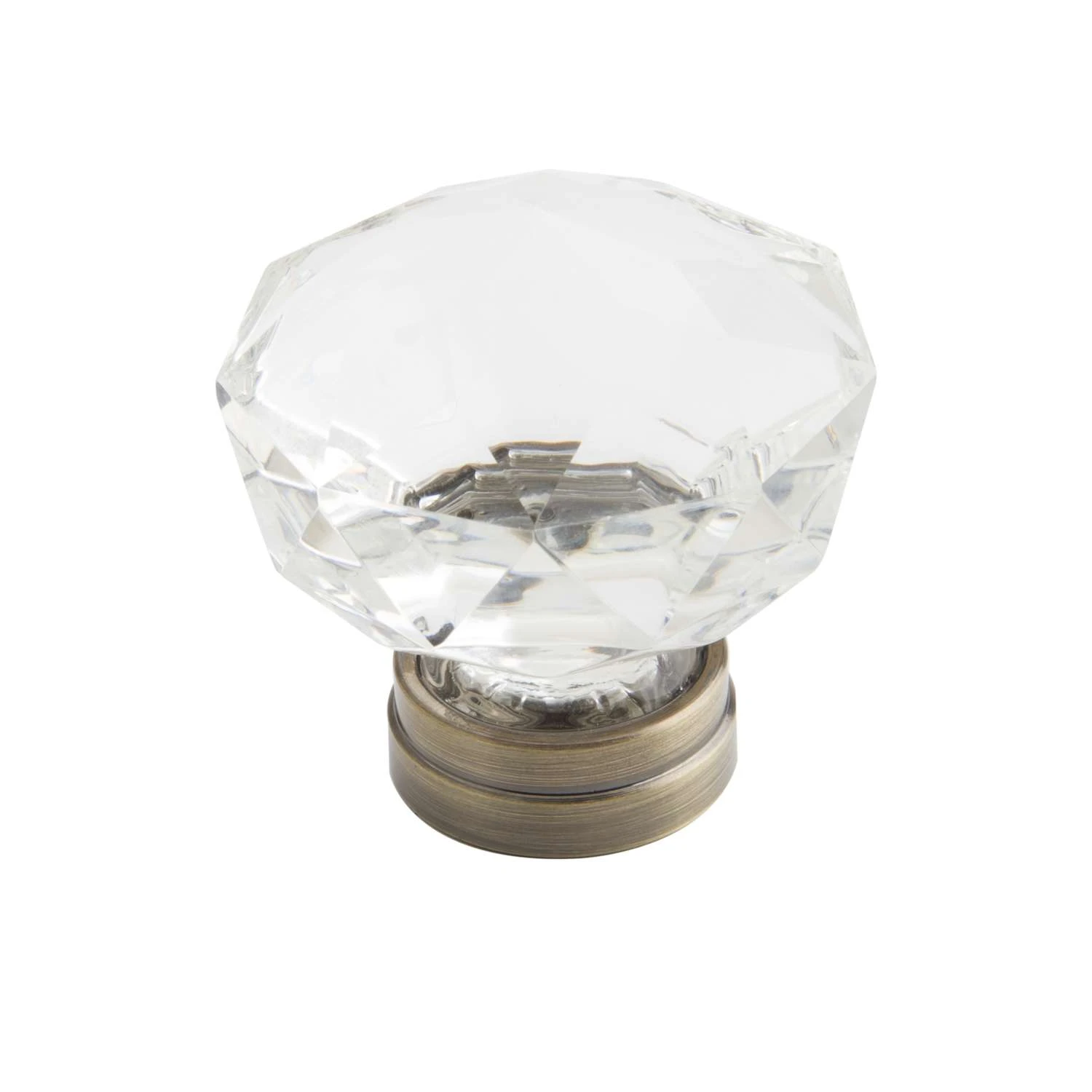 Laurey Kristal Round Cabinet Knob 1.75 In. D 55 Mm Satin Nickel 1 Each