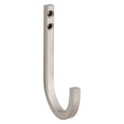 National Hardware Reed Medium Satin Nickel Steel 4 In. L Hook 60 Lb 1 Pk