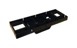 Gibraltar Mailboxes Black Polymer Mailbox Mounting Board .15 Ga. 17 In. L