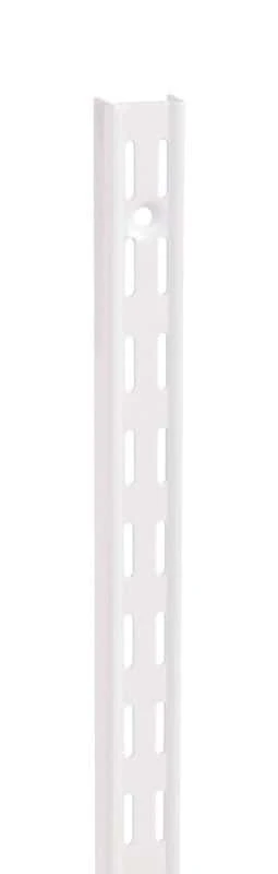Knape & Vogt 82 Series White Steel Double Slot Bracket 14 Ga. 78 In. L