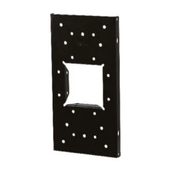 Gibraltar Mailboxes Black Steel Mailbox Mounting Board .060 Ga. 12.875 In. L