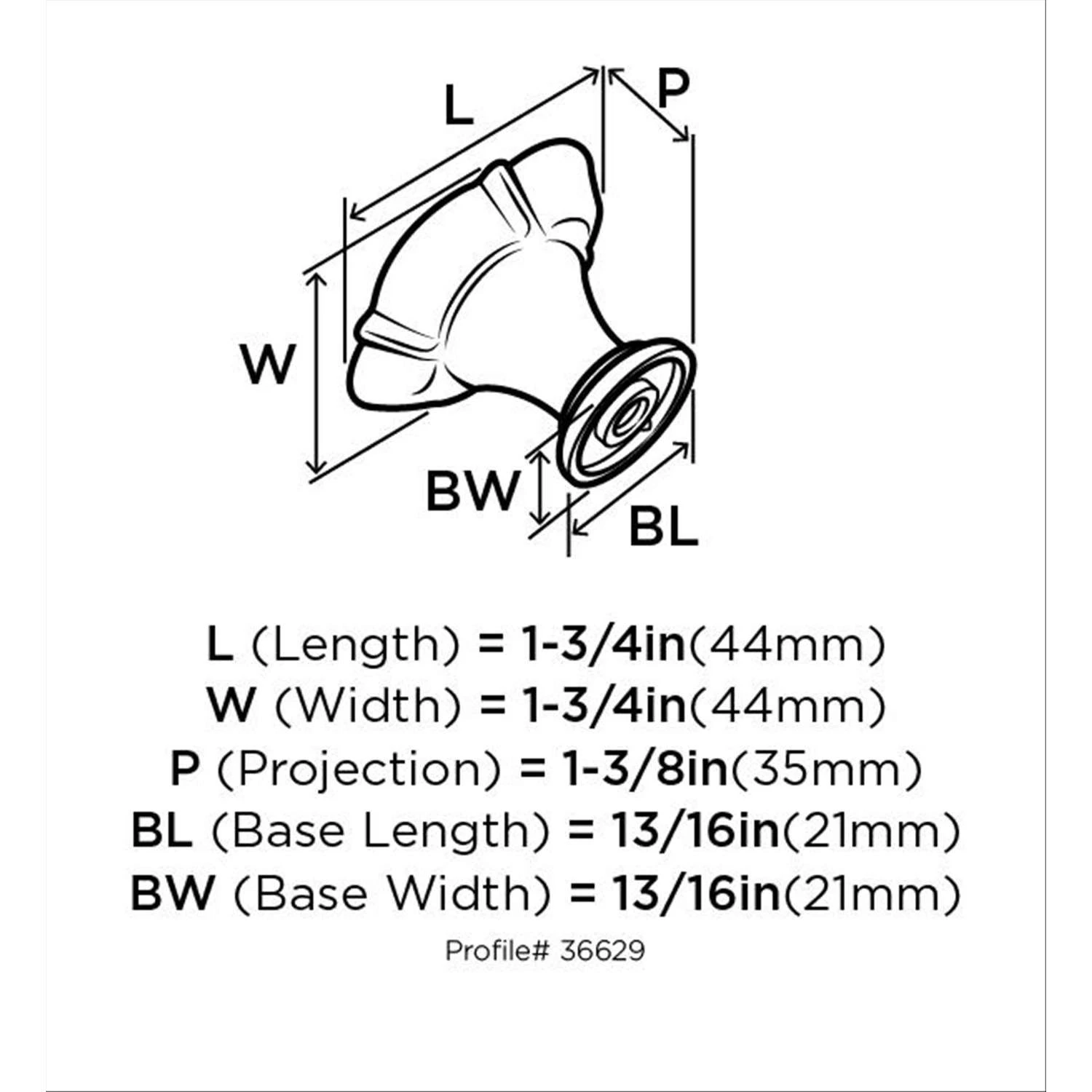 Amerock Grace Revitalize Cabinet Knob 1-3/4 In. D 1-3/8 In. Golden Champagne 1 Pk - Image 5