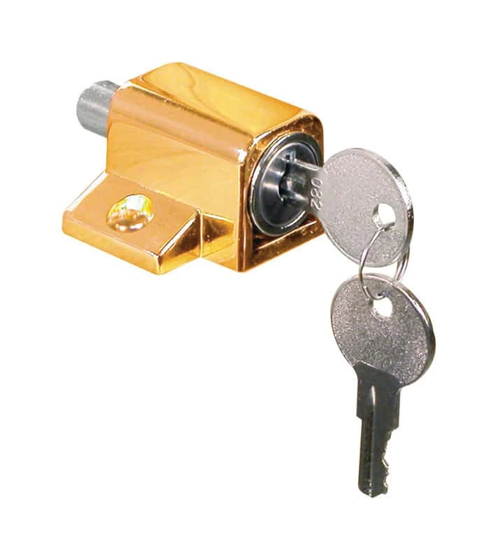 Prime-Line Brass-Plated Zinc Keyed Window Sash Lock 1 Pk