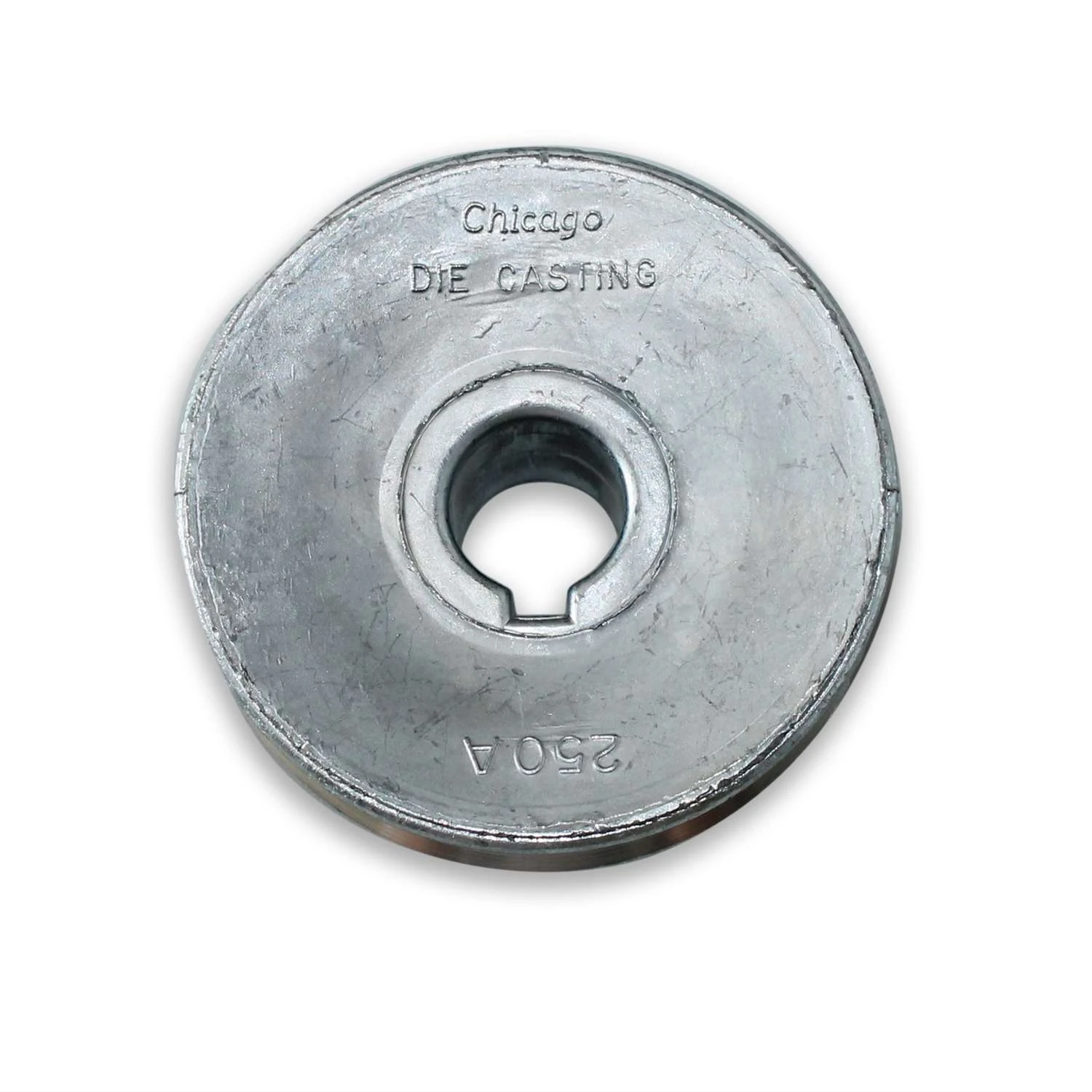 Chicago Die Cast 4 In. D Zinc Single V Grooved Pulley - Image 3