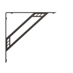 Knape & Vogt Black Steel Decorative Bracket 8 In. L 500 Lb