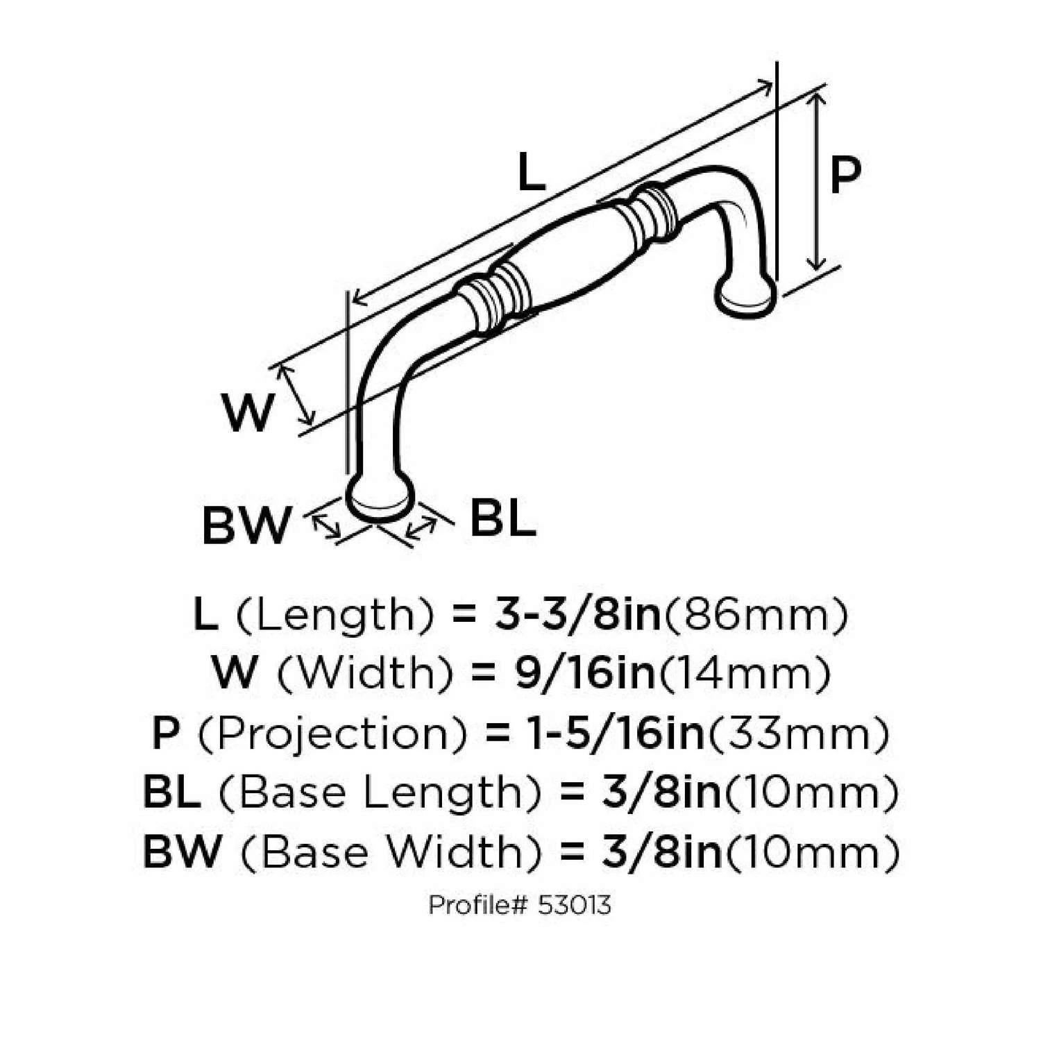 Amerock Granby Traditional Cabinet Pull 3 In. Oil Rubbed Bronze 10 Pk - Image 4