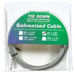Tie Down Engineering Galvanized Galvanized Steel 1/8 In. D X 50 Ft. L Aircraft Cable