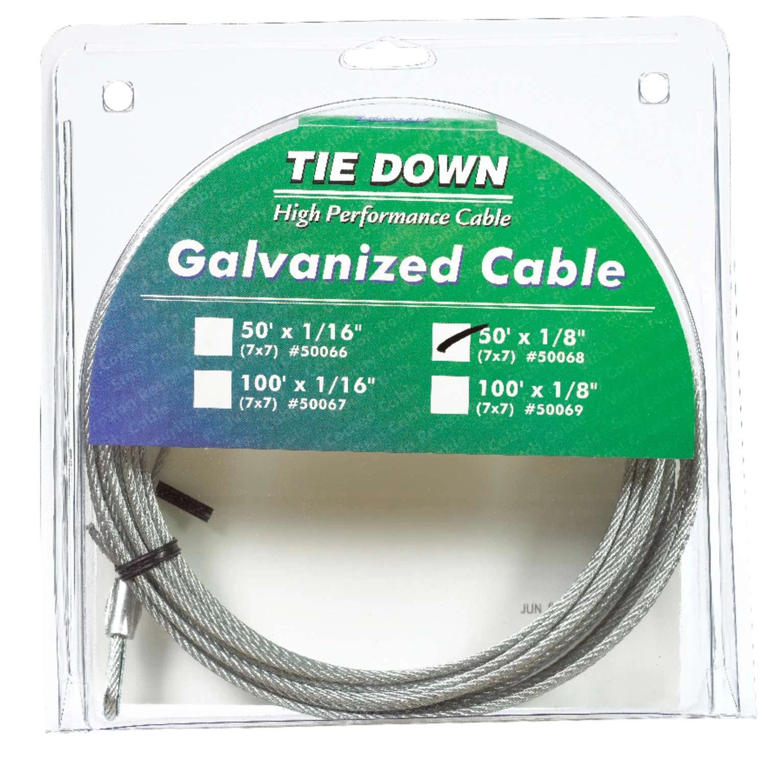 Tie Down Engineering Galvanized Galvanized Steel 1/8 In. D X 50 Ft. L Aircraft Cable