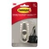 3M Command 3-1/4 In. L Brushed Nickel Metal Medium Hook 3 Lb. Cap. 1 Pk
