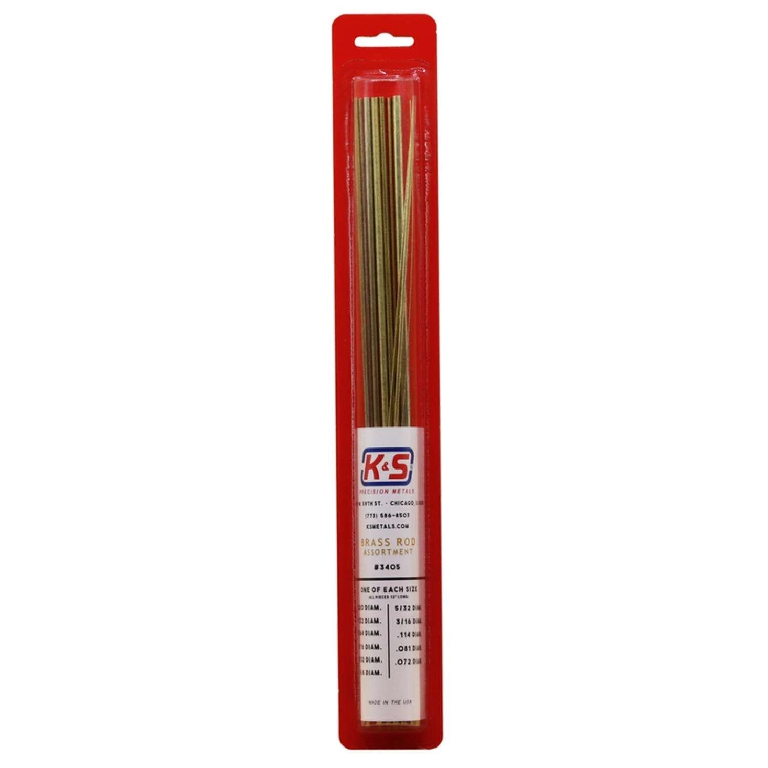 K&S 12 In. L Round Brass Tube 11 Pk