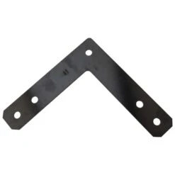 National Hardware 12 In. H X 2.5 In. W X 0.188 In. D Black Steel Flat Corner Plate