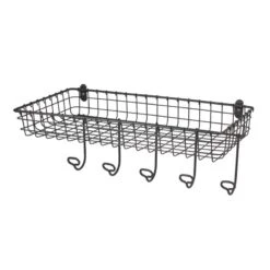 Spectrum 19 In. L Gray Steel Vintage Hook Rack 1 Pk