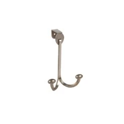 Spectrum 4.3 In. L Satin Nickel Silver Zinc Double Clothes Hook 1 Pk