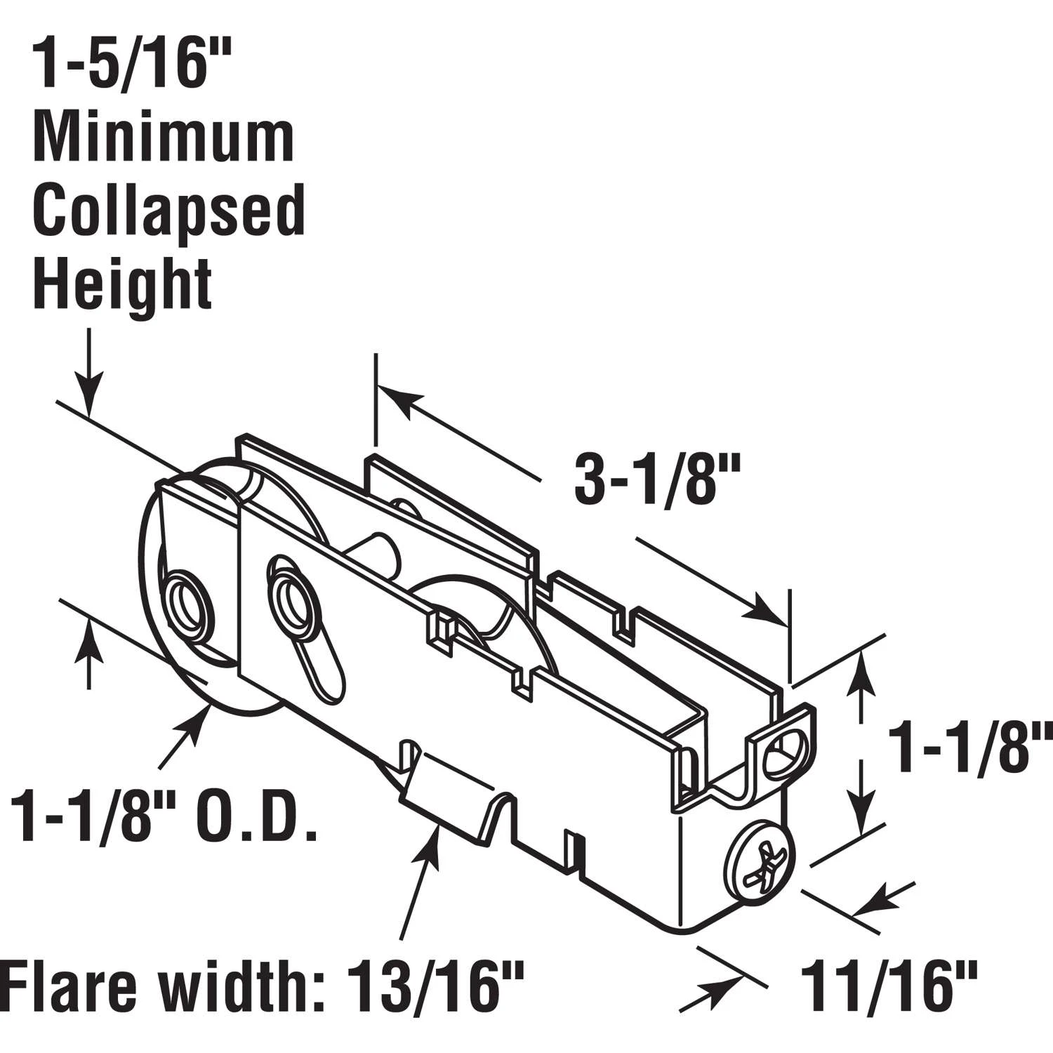 Prime-Line Steel Universal Roller Assembly For Guaranteed Products - Image 2