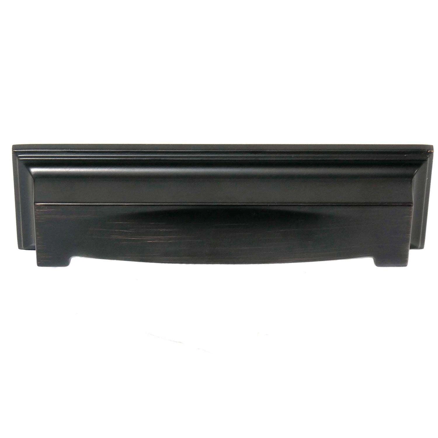 MNG Park Avenue Transitional Cabinet Pull 3 In. & 3-3/4 In. Oil Rubbed Bronze Black 1 Pk