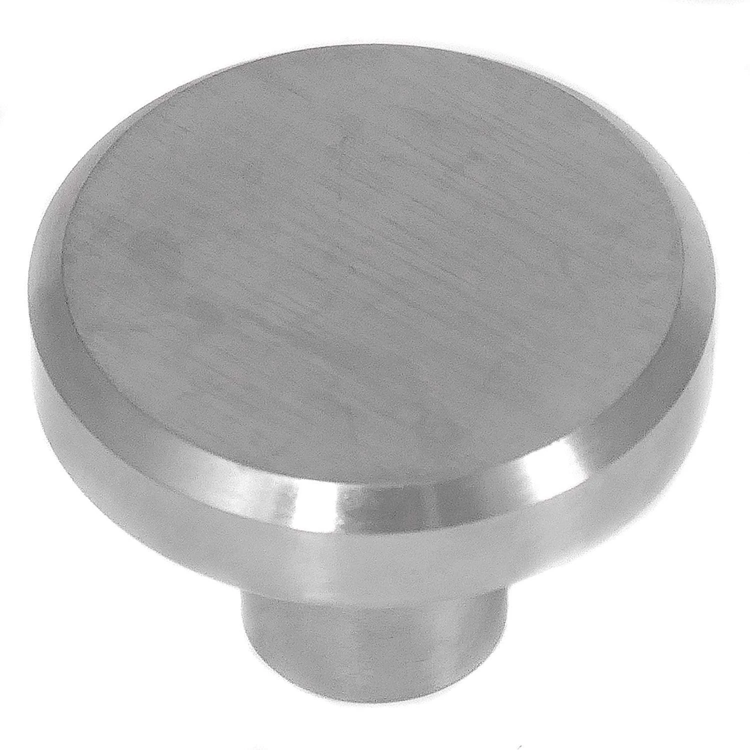MNG Brickell Flat Cabinet Knob 1-1/4 In. D 1 In. Stainless Steel 1 Pk