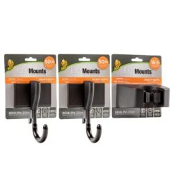 Duck EasyMounts 4.5 In. L Matte Black Metal/Plastic Drywall Garage Kit 50 Lb. Cap. 3 Pk