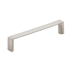 Amerock Contemporary Square Cabinet Pull 3-3/4 In. Satin Nickel Silver 6 Pk