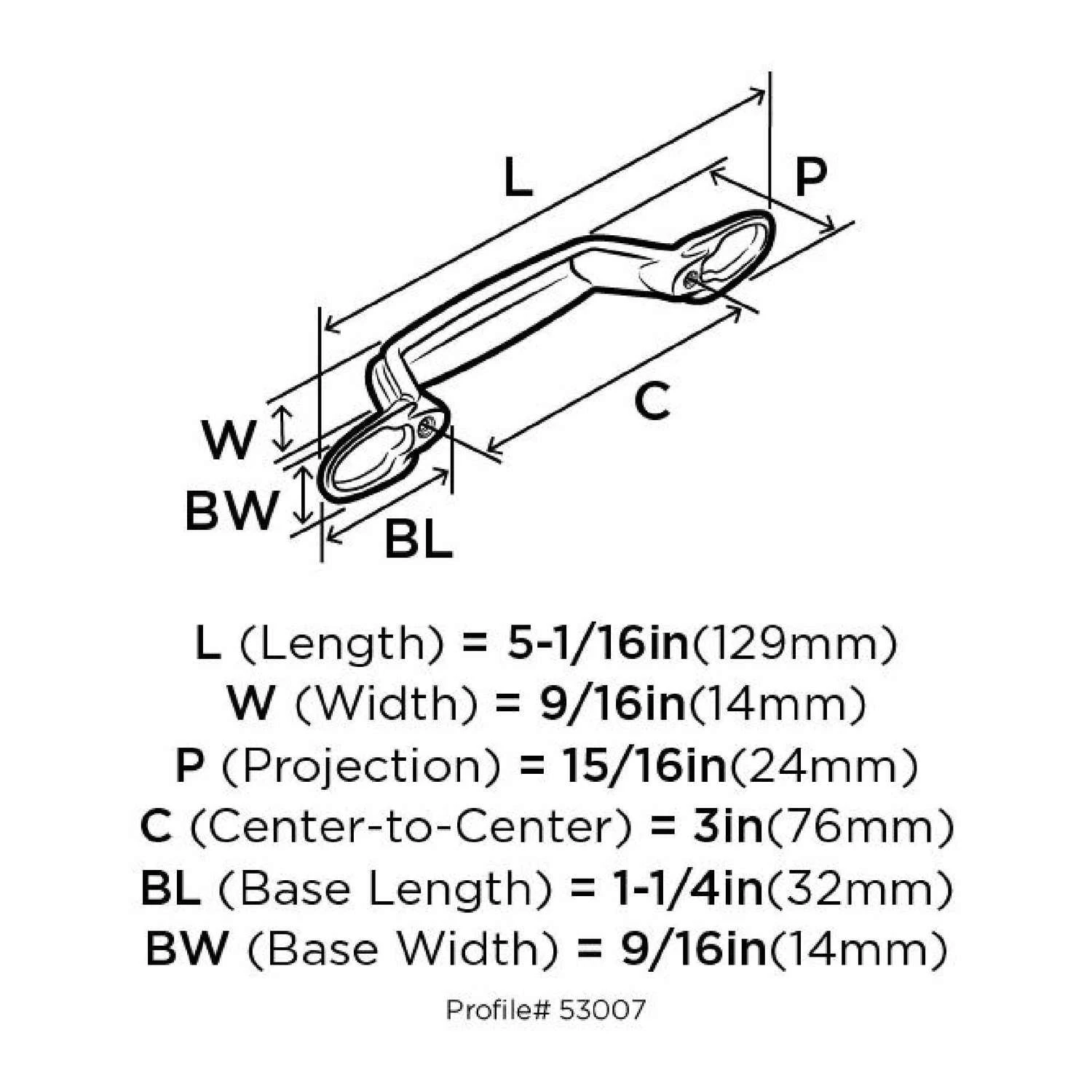 Amerock Allison Cabinet Pull 3 In. Satin Nickel 10 Pk - Image 5
