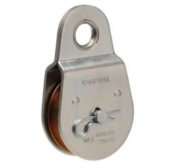 Campbell 3 In. D Zinc Plated Steel Fixed Eye Single Sheave Rigid Eye Pulley