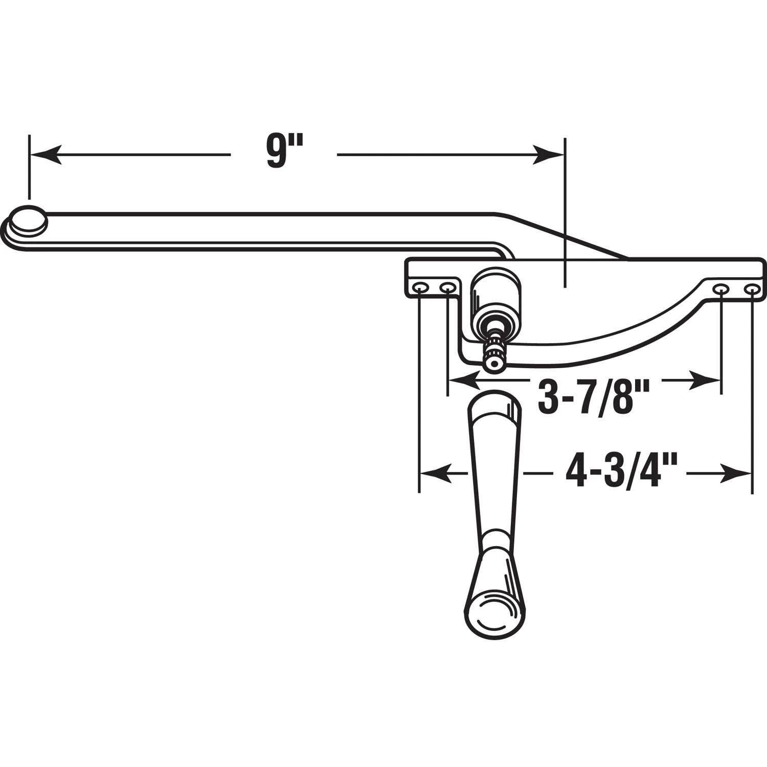 Prime-Line Bronze Steel Right Single-Arm Casement Operator For Steel Framed Windows - Image 2