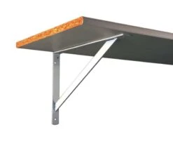 Knape & Vogt White Steel Bracket N/A Ga. 12 In. L