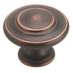 Amerock Inspirations Round Cabinet Knob 1-1/4 In. D 1 In. Oil Rubbed Bronze 10 Pk