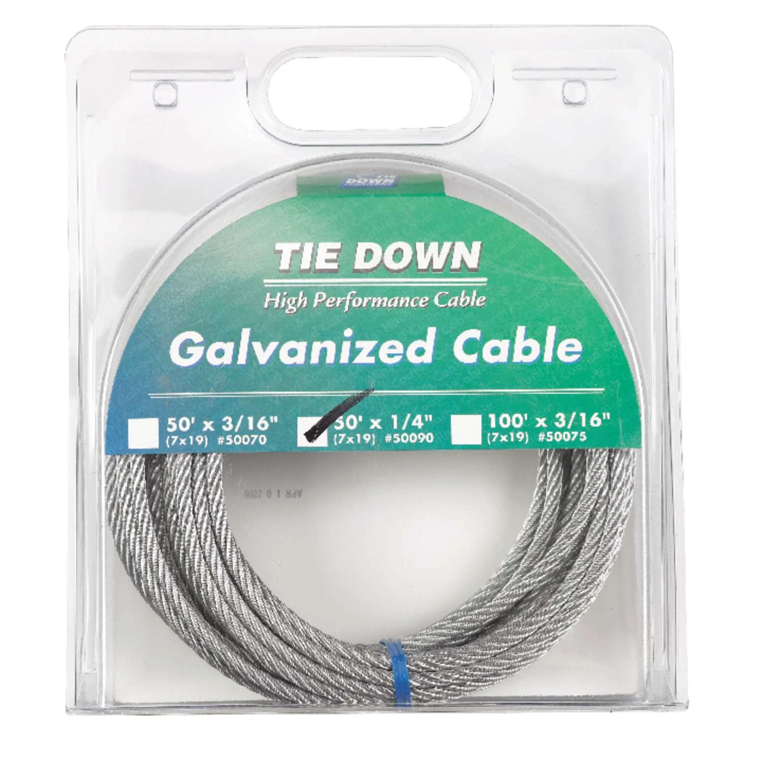 Tie Down Engineering Galvanized Galvanized Steel 1/4 In. D X 50 Ft. L Aircraft Cable