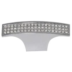 MNG Bellagio Rectangle Cabinet Knob 1-1/6 In. Crystal/Polished Chrome 1 Pk