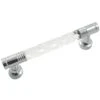 Laurey Acrystal Bar Cabinet Pull 3 In. Polished Chrome Silver 1 Each
