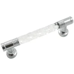 Laurey Acrystal Bar Cabinet Pull 3 In. Polished Chrome Silver 1 Each