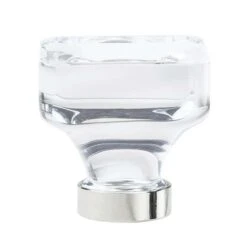 Amerock Glacio Transitional Square Cabinet Knob 1-5/16 In. Polished Nickel 1 Pk