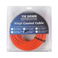 Tie Down Engineering Vinyl Coated Galvanized Steel 1/8 In. D X 50 Ft. L Aircraft Cable