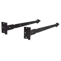 National Hardware 5/32 In. W X 14 In. L Black Steel Spear T Hinge 2 Pk