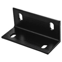 National Hardware 3 In. H X 6.6 In. W X 0.25 In. D Black Inside/Outside Wide Corner Brace