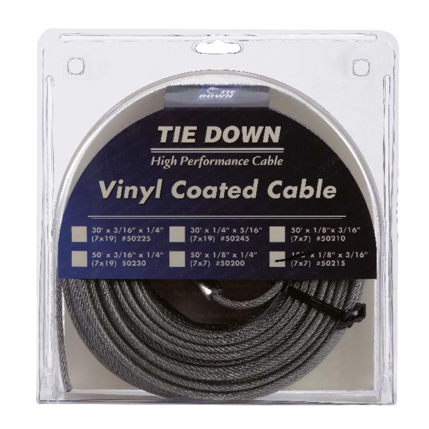 Tie Down Engineering Vinyl Coated Galvanized Steel 1/8 In. D X 100 Ft. L Aircraft Cable
