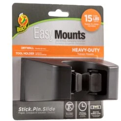 Duck EasyMounts 4.5 In. L Matte Black Fiberglass Tool Holder 15 Lb. Cap. 1 Pk