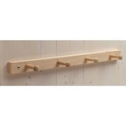 IDesign 21-1/2 In. L Brown Wood Jumbo 4-Peg Rack 1 Pk