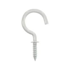 Ace Small White Steel 1.3125 In. L Cup Hook 15 Lb 75 Pk