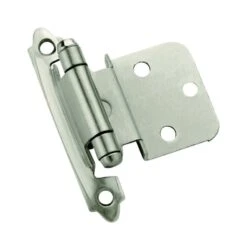 Amerock 2 In. W X 2-3/4 In. L Satin Nickel Silver Steel Self-Closing Hinge 10 Pk