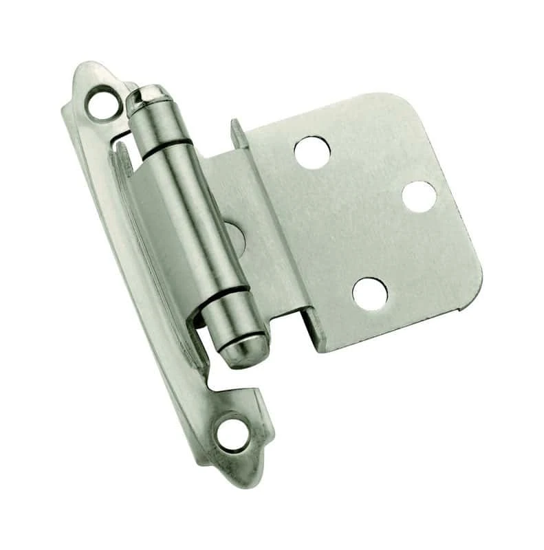 Amerock 2 In. W X 2-3/4 In. L Satin Nickel Silver Steel Self-Closing Hinge 10 Pk