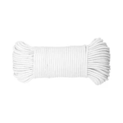 Koch 5/32 In. D X 100 Ft. L White Diamond Braided Paracord Rope