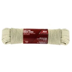 Ace 3/8 In. D X 100 Ft. L White Solid Braided Cotton Cord