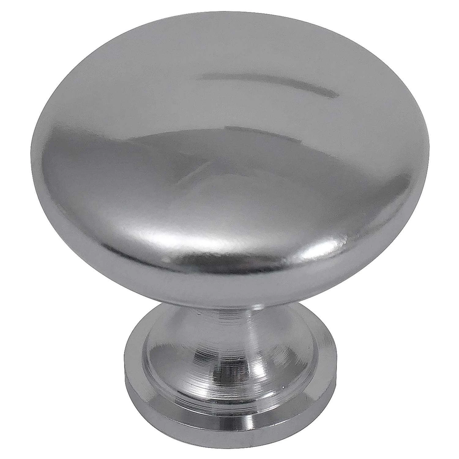 Laurey Danica Traditional Round Cabinet Knob 1-3/8 In. D 1 In. Polished Chrome 10 Pk - Image 2