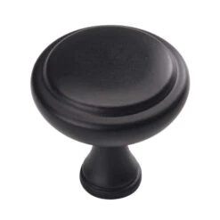 Amerock E Trad Round Cabinet Knob 1-1/4 In. D Matte 6 Pk
