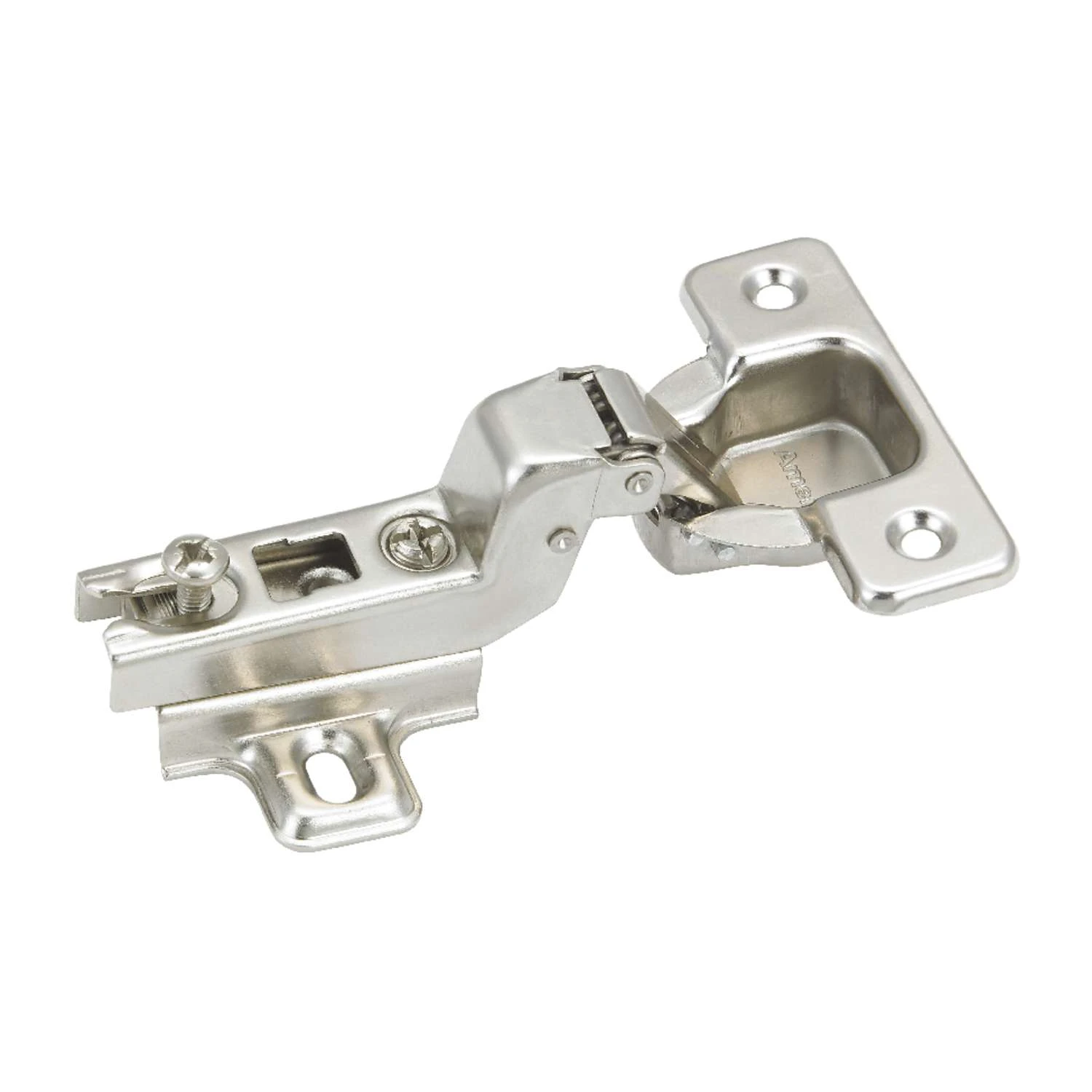 Amerock 2-7/16 In. W X 2-1/2 In. L Nickel Plated Steel Furniture Hinge 2 Pk