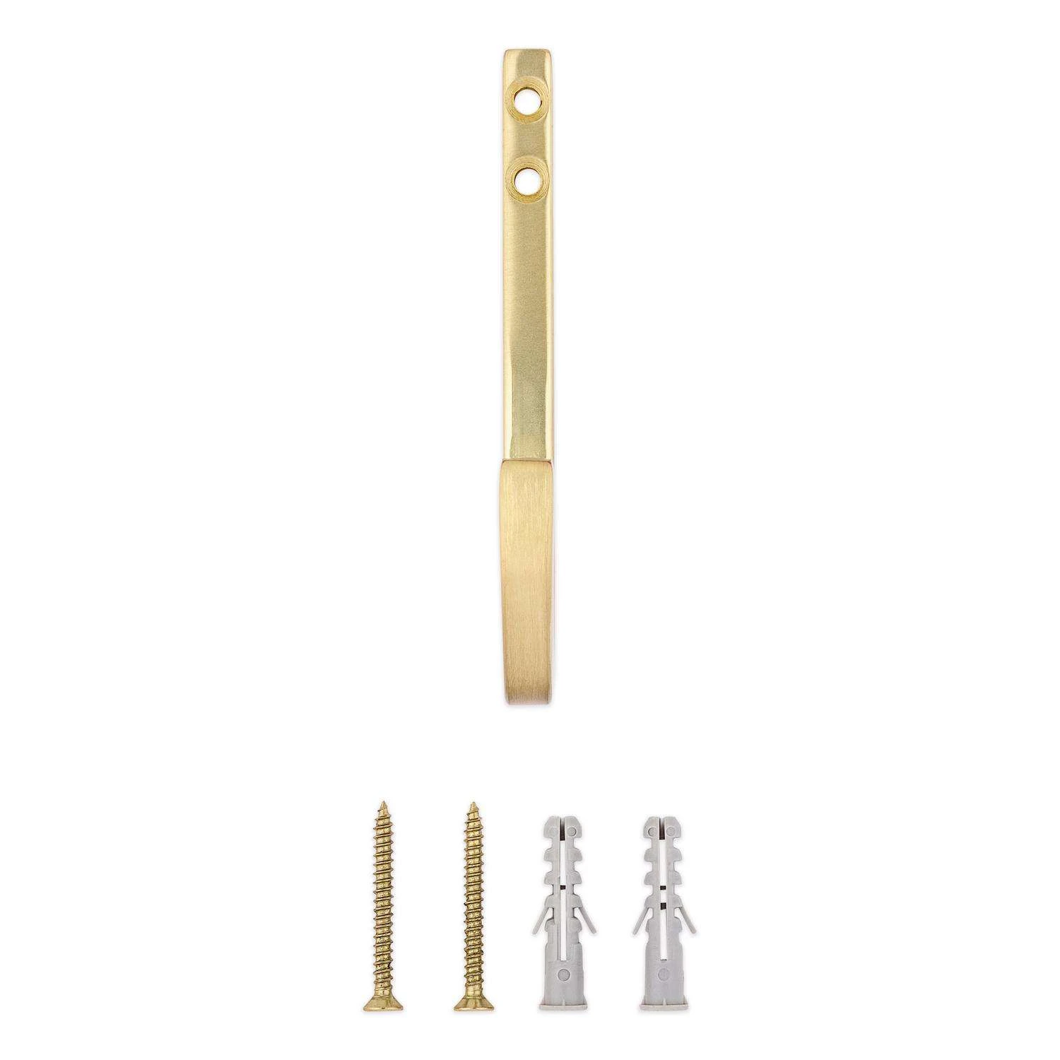 National Hardware Reed Medium Brushed Gold Steel 4 In. L Hook 60 Lb 1 Pk - Image 5